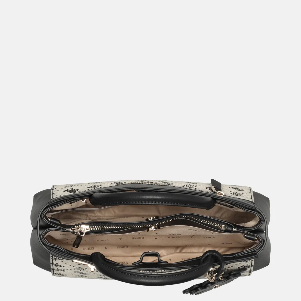 Guess Melinda satchel handtas Black Logo bij Duifhuizen
