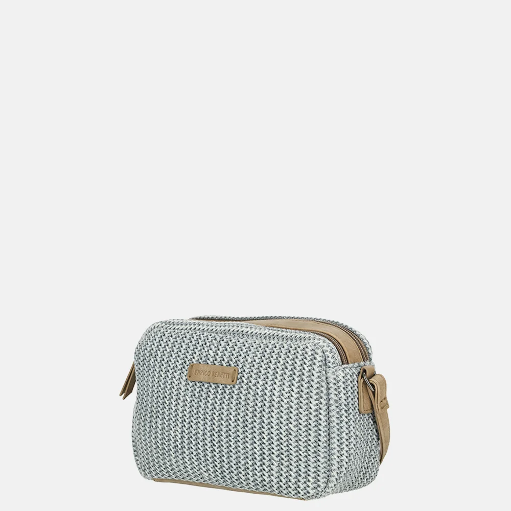 Enrico Benetti Raffia crossbody tas lichtblauw bij Duifhuizen