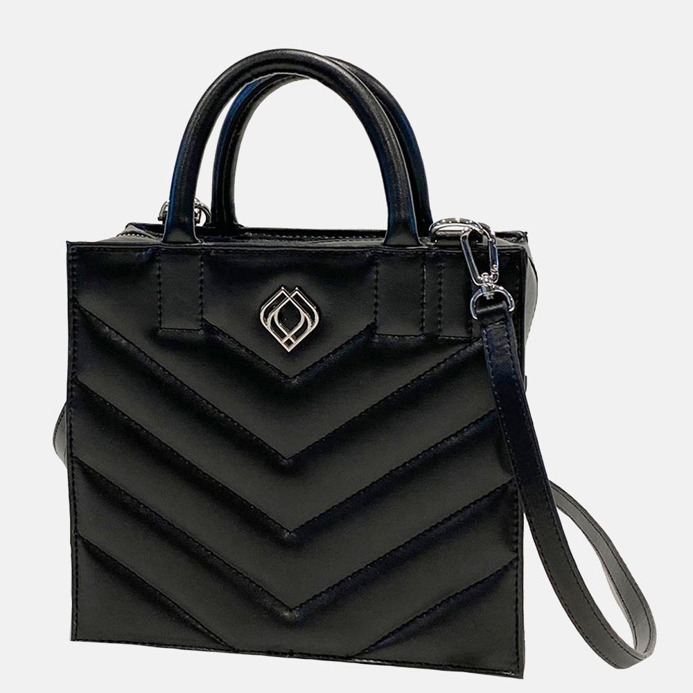Trashious Boxbag handtas wijnleer zwart