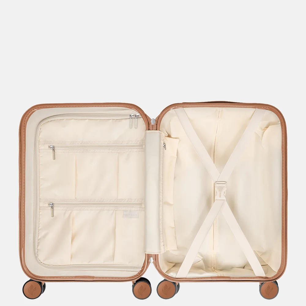 Suitsuit Natura handbagage koffer 55 cm maroon oak bij Duifhuizen