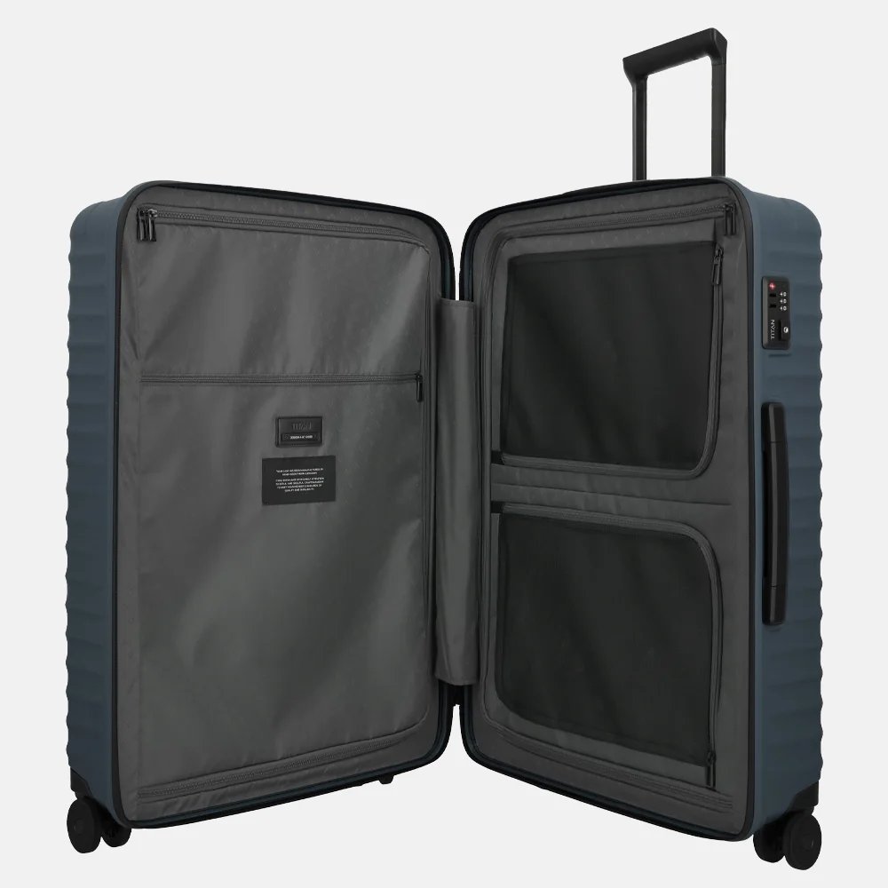 Titan Upgrade reiskoffer 75 cm midnight blue bij Duifhuizen