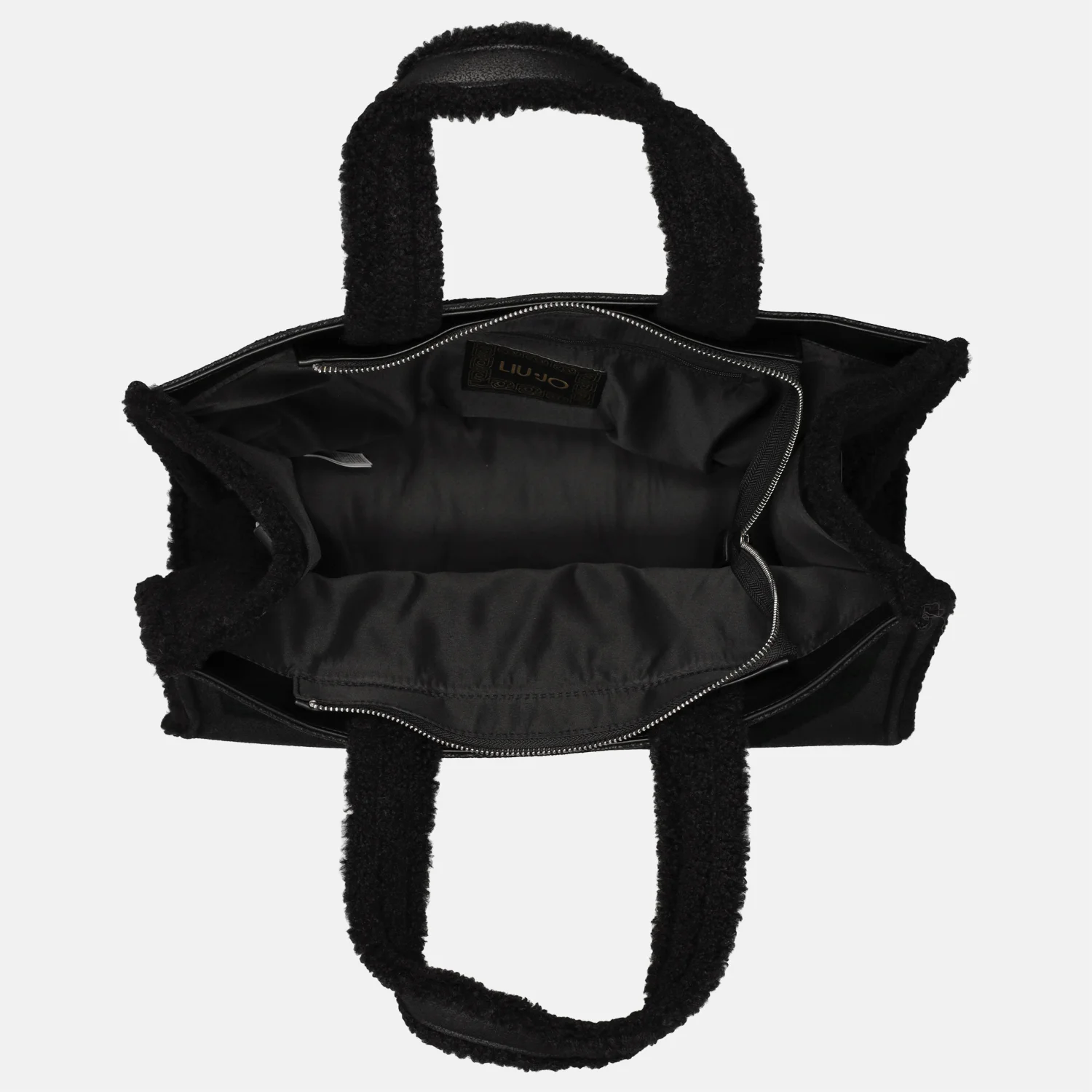 Liu Jo logo shopper tote L nero bij Duifhuizen