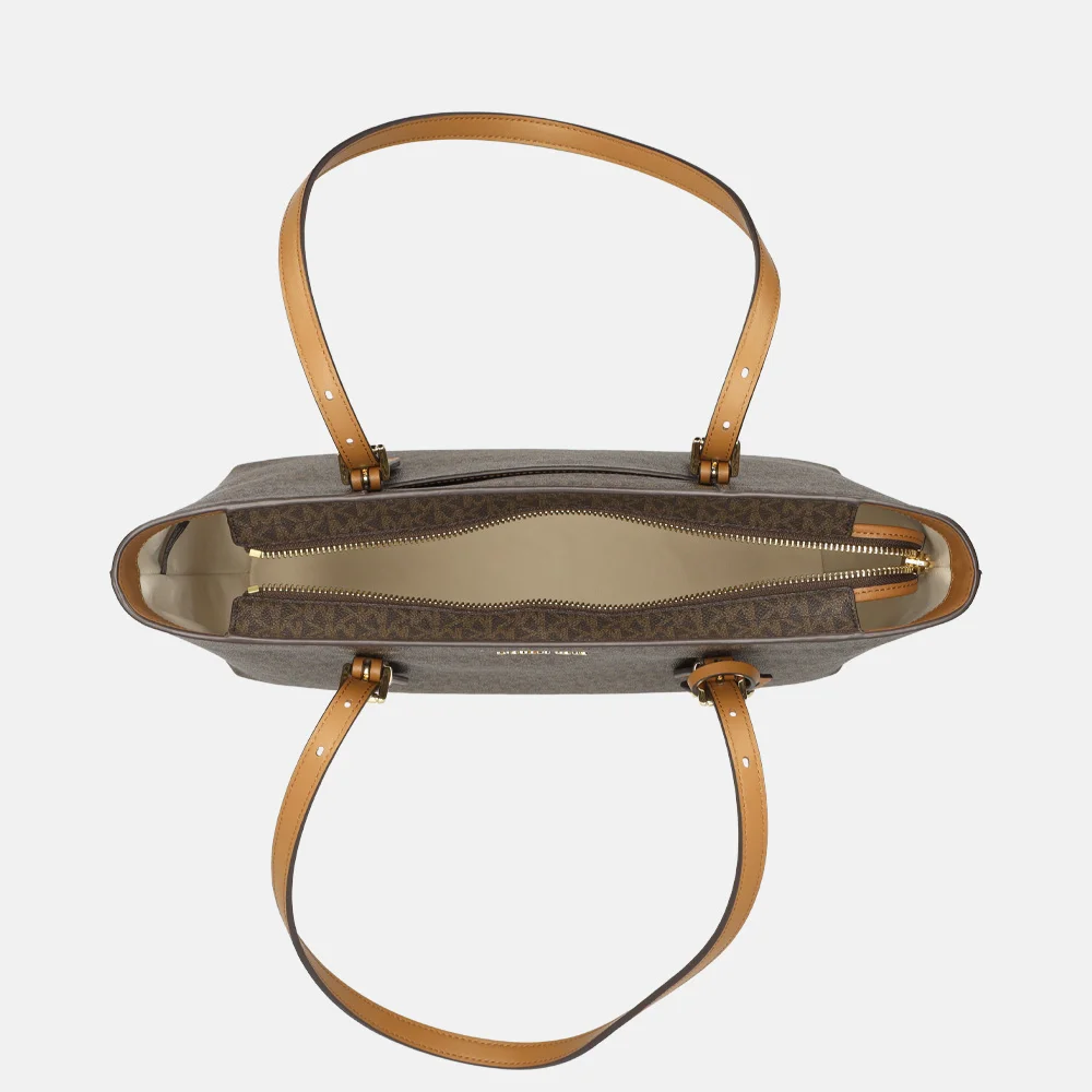 Michael Kors Quinn shopper M brown/acorn bij Duifhuizen