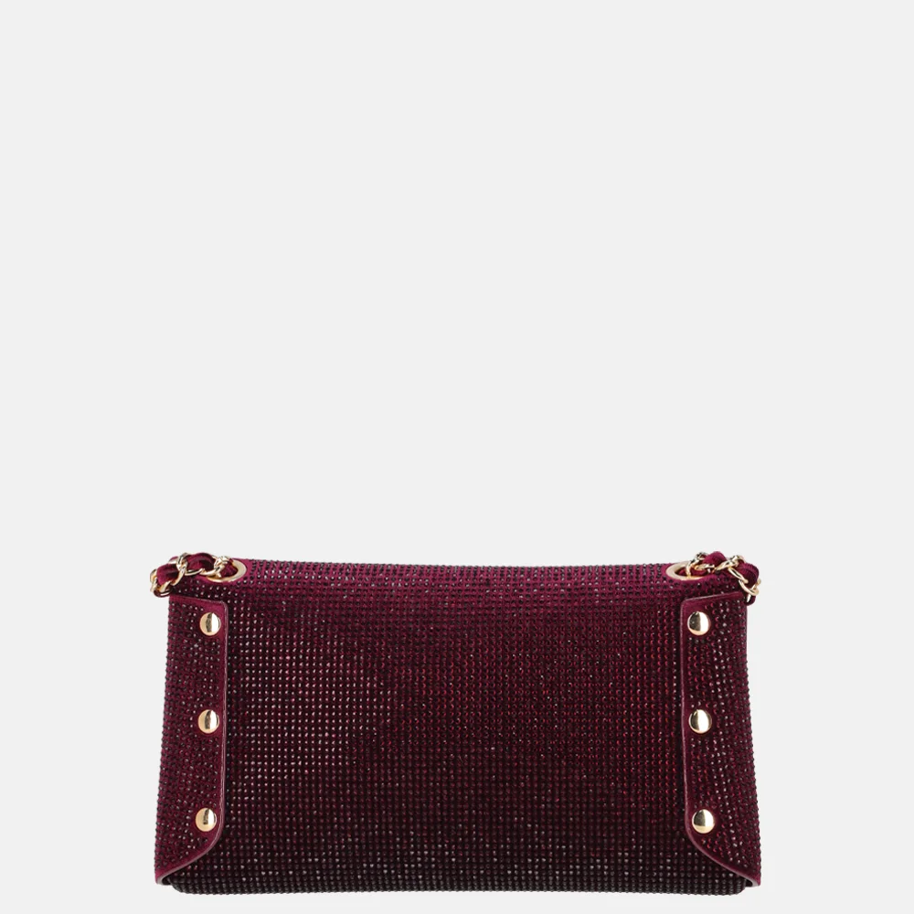 Flora & Co clutch strass bordeaux bij Duifhuizen