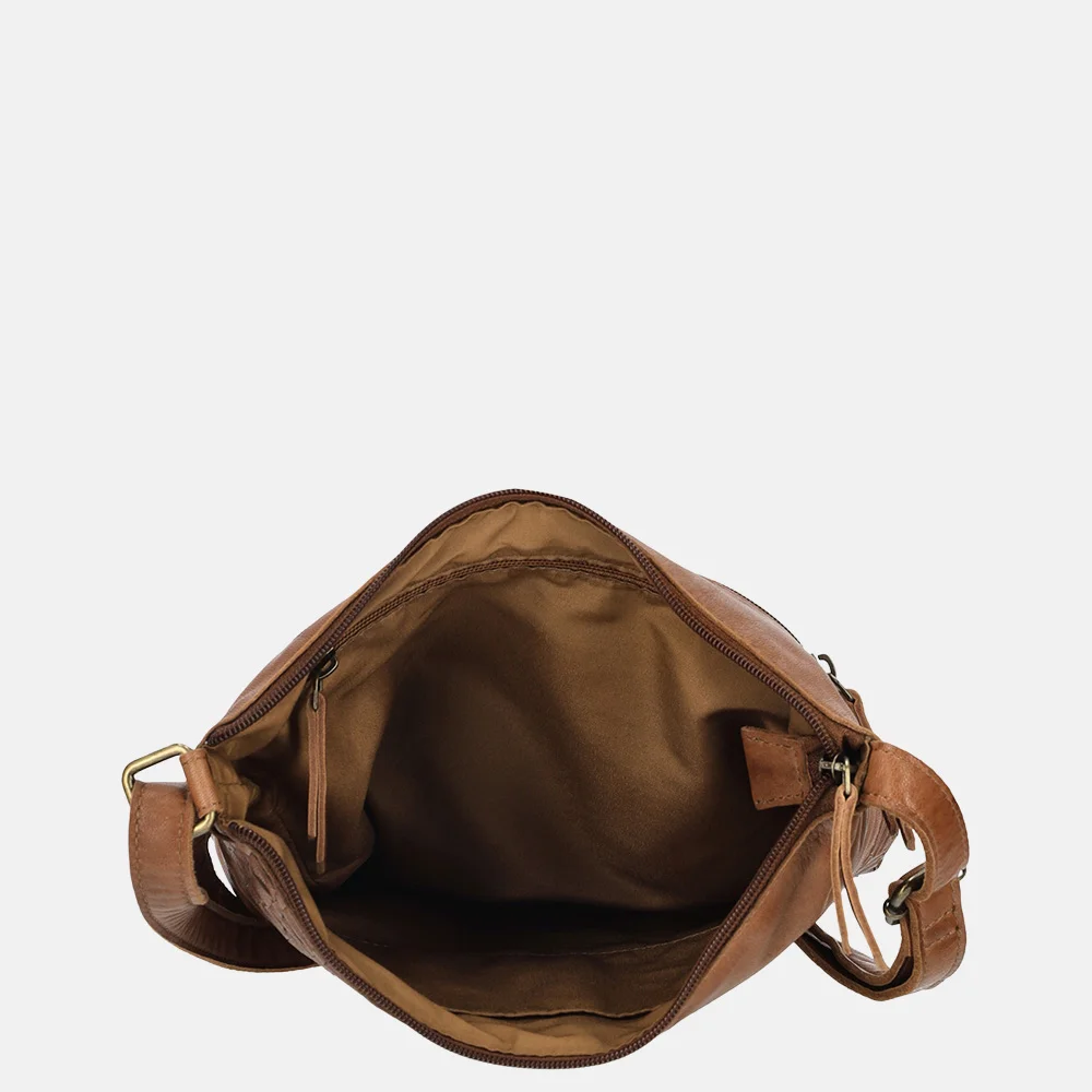 Enrico Benetti Sicily crossbody tas cognac bij Duifhuizen