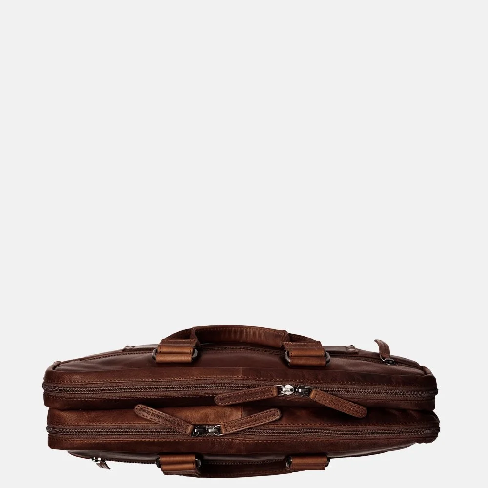 Chesterfield Seth laptoptas 15 inch dark brown bij Duifhuizen