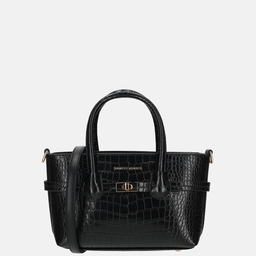 Daniele Donati handtas croco XS black bij Duifhuizen
