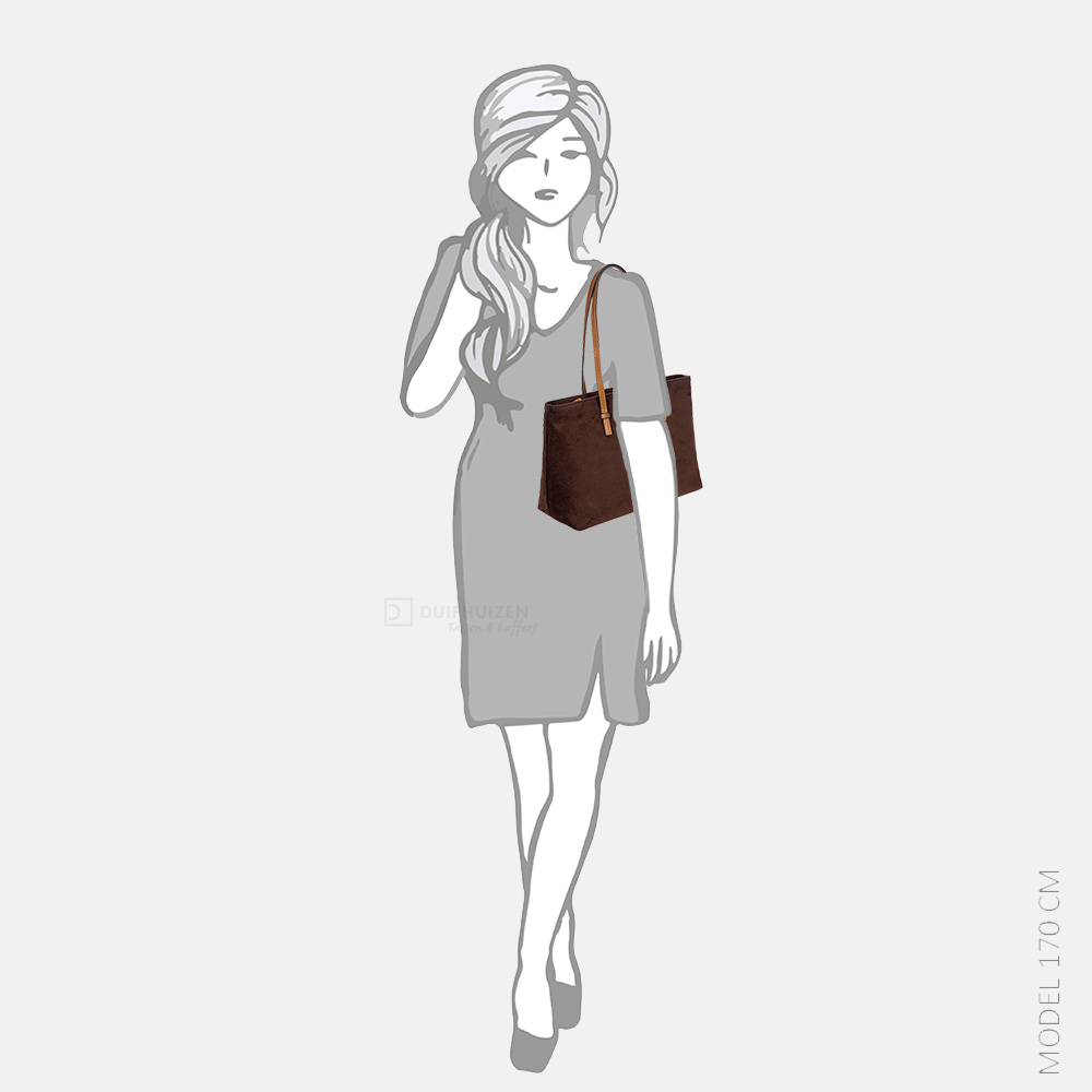 Bric's Vittoria Life shopper brown tabac bij Duifhuizen