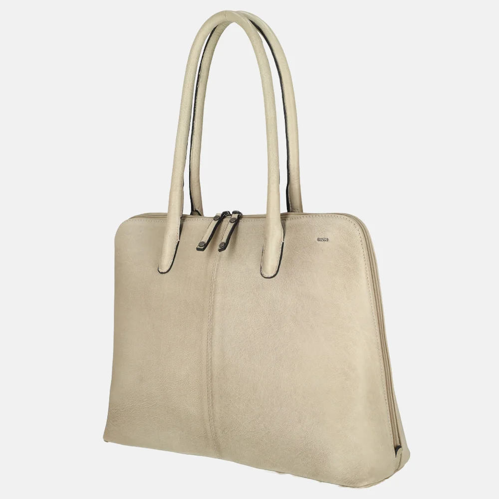 Berba Lucca shopper 15 inch M chalk bij Duifhuizen