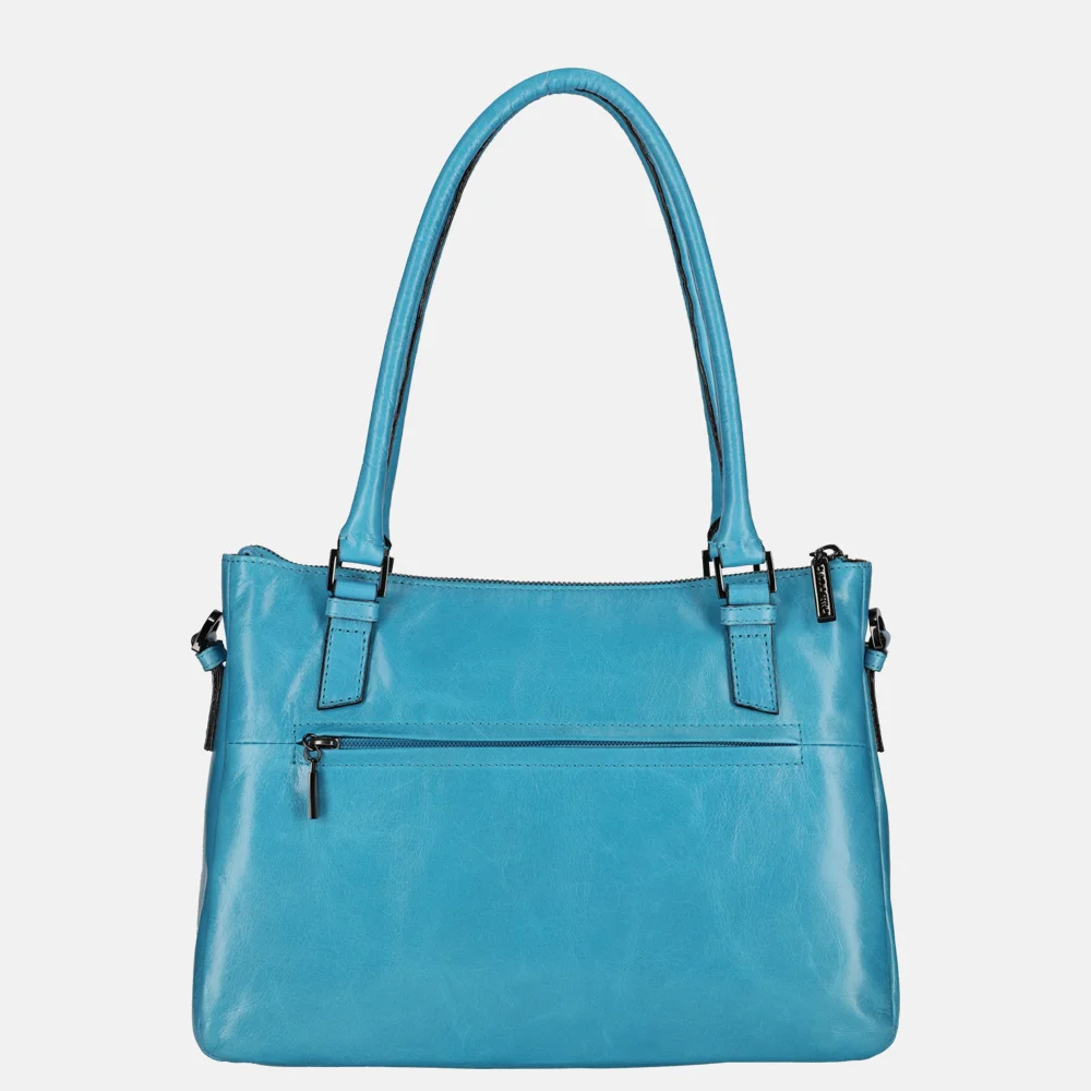 Claudio Ferrici Pelle Vecchia schoudertas blue bij Duifhuizen