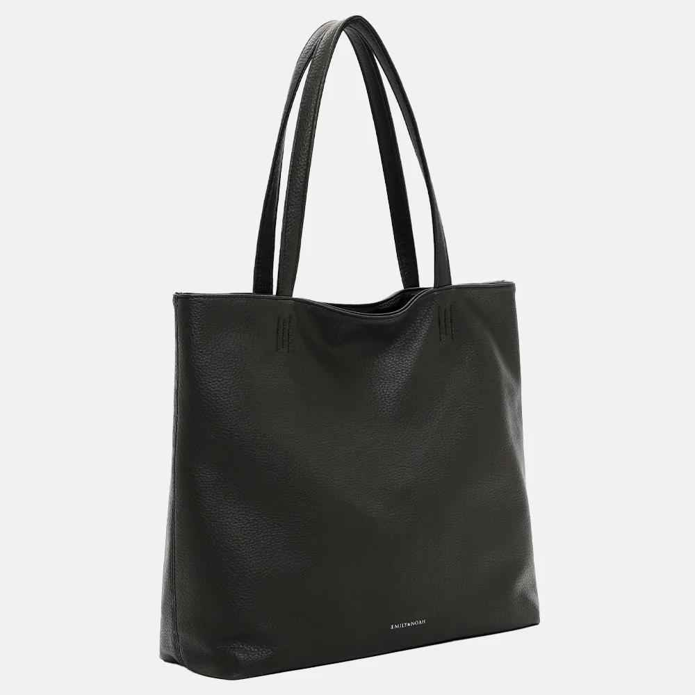 Emily & Noah Eva bag-in-bag shopper reversible grey/black bij Duifhuizen