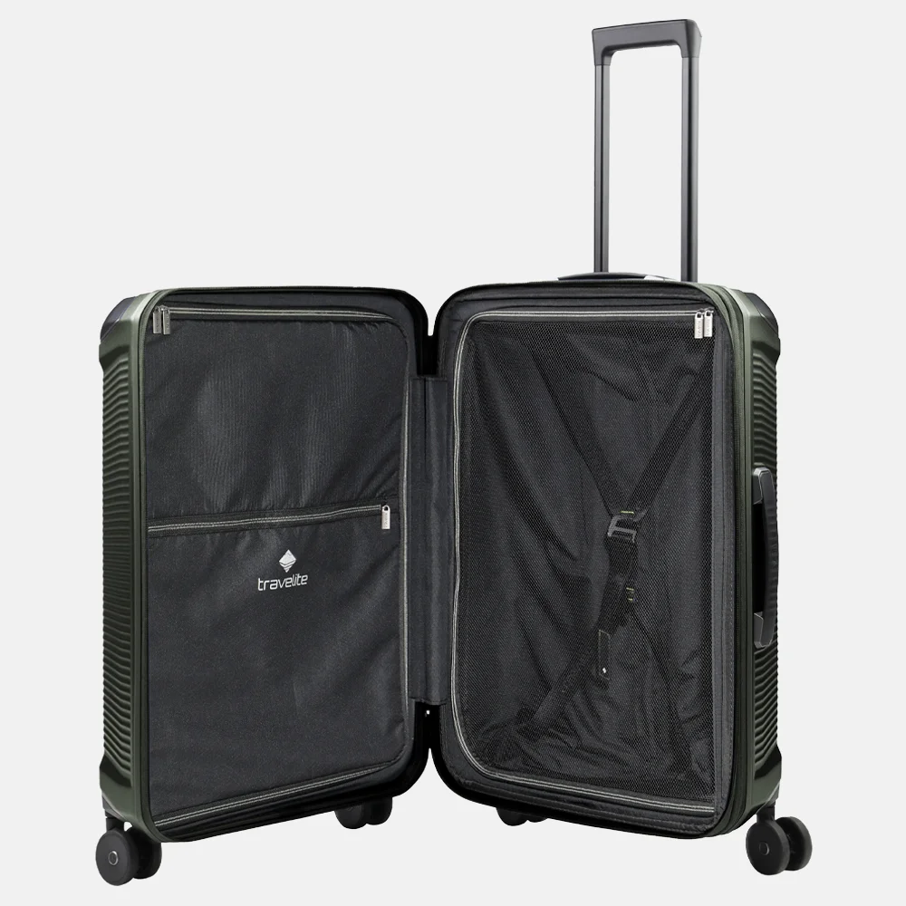 Travelite Millennium reiskoffer 67 cm pine green bij Duifhuizen