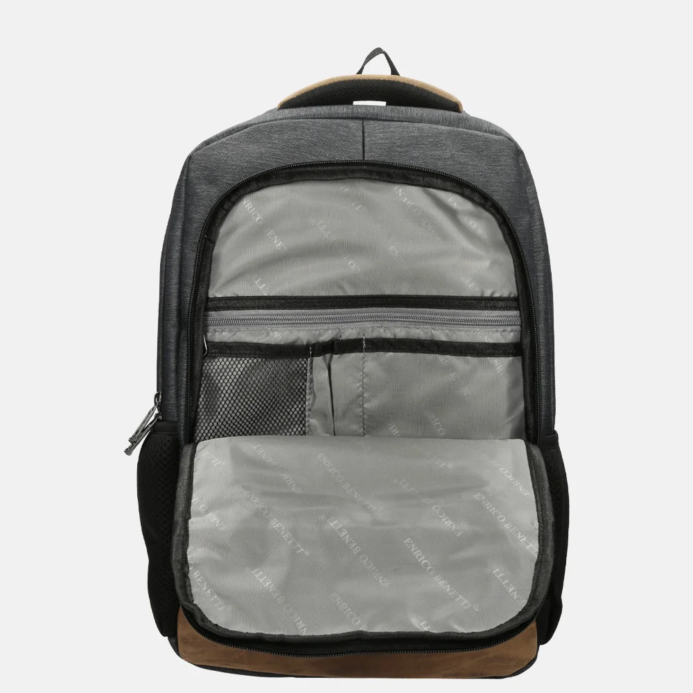 Enrico Benetti Munchen laptoprugzak 17 inch grijs bij Duifhuizen