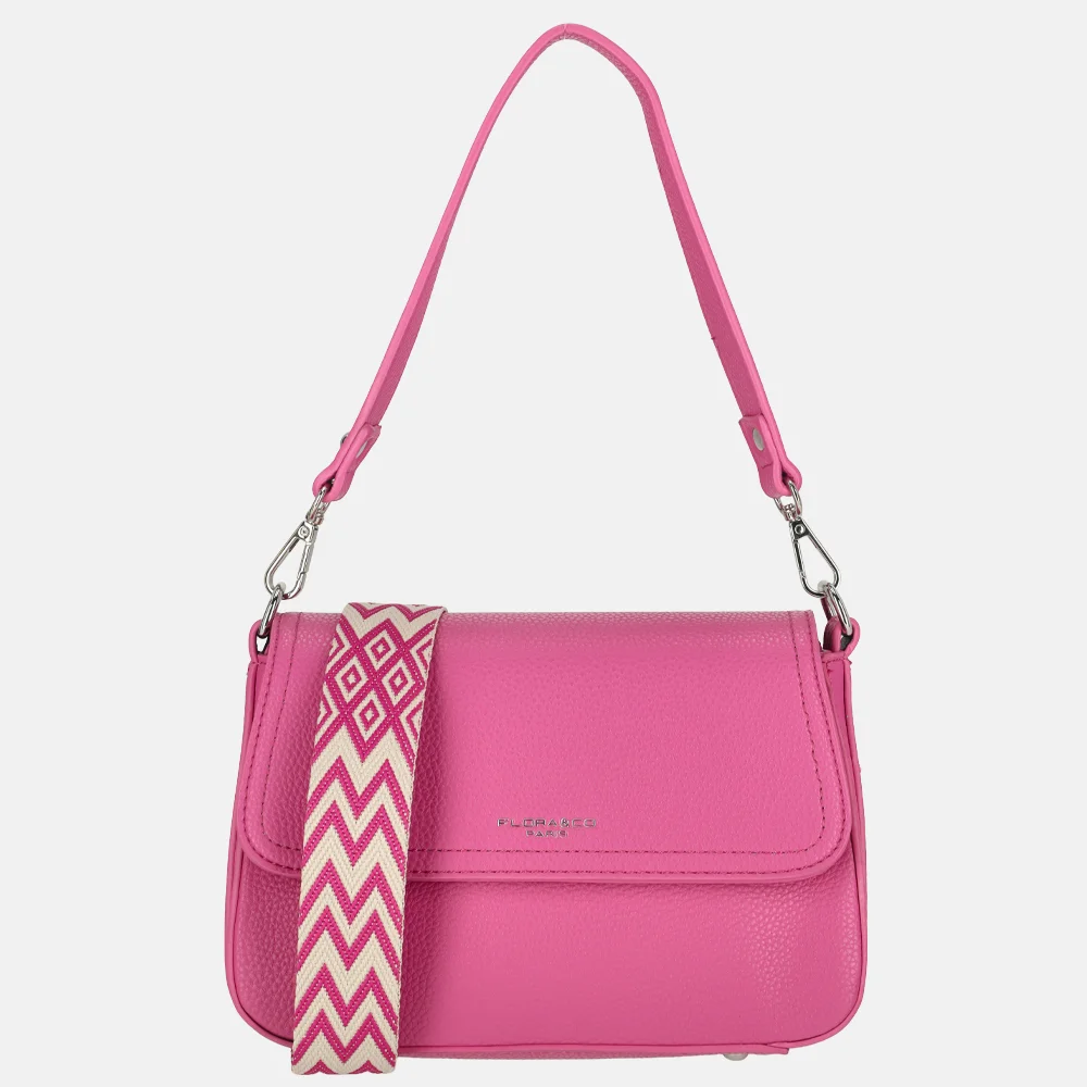 Flora & Co crossbody tas fuchsia bij Duifhuizen