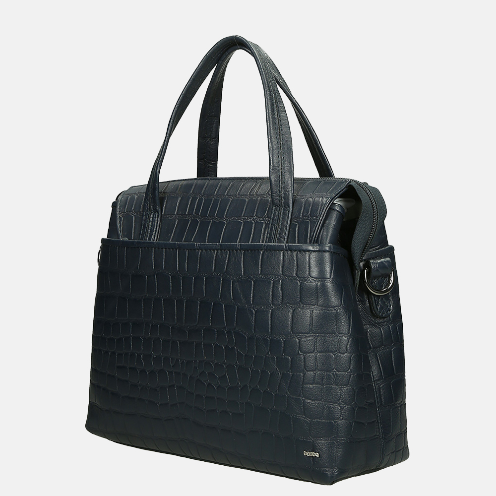 Berba Laguna handtas M croco navy bij Duifhuizen