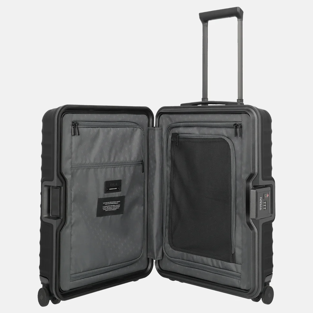 Titan Overseas handbagage koffer 55 cm nightshade black bij Duifhuizen