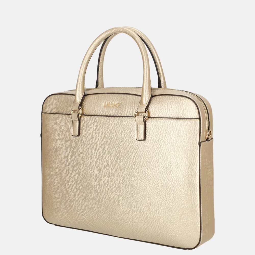 Liu Jo Manhattan briefcase laptoptas light gold bij Duifhuizen