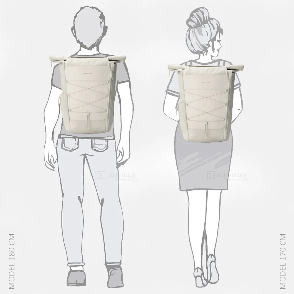 Kapten & Son Banff rugzak 16 inch sandstone bij Duifhuizen