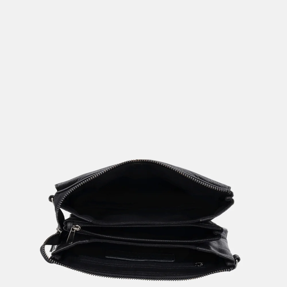 Hide & Stitches Porto crossbody tas black bij Duifhuizen