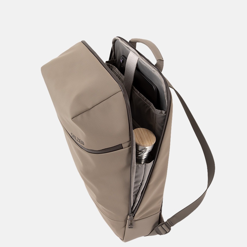 Salzen Savvy rugzak 15.6 inch hammada brown bij Duifhuizen