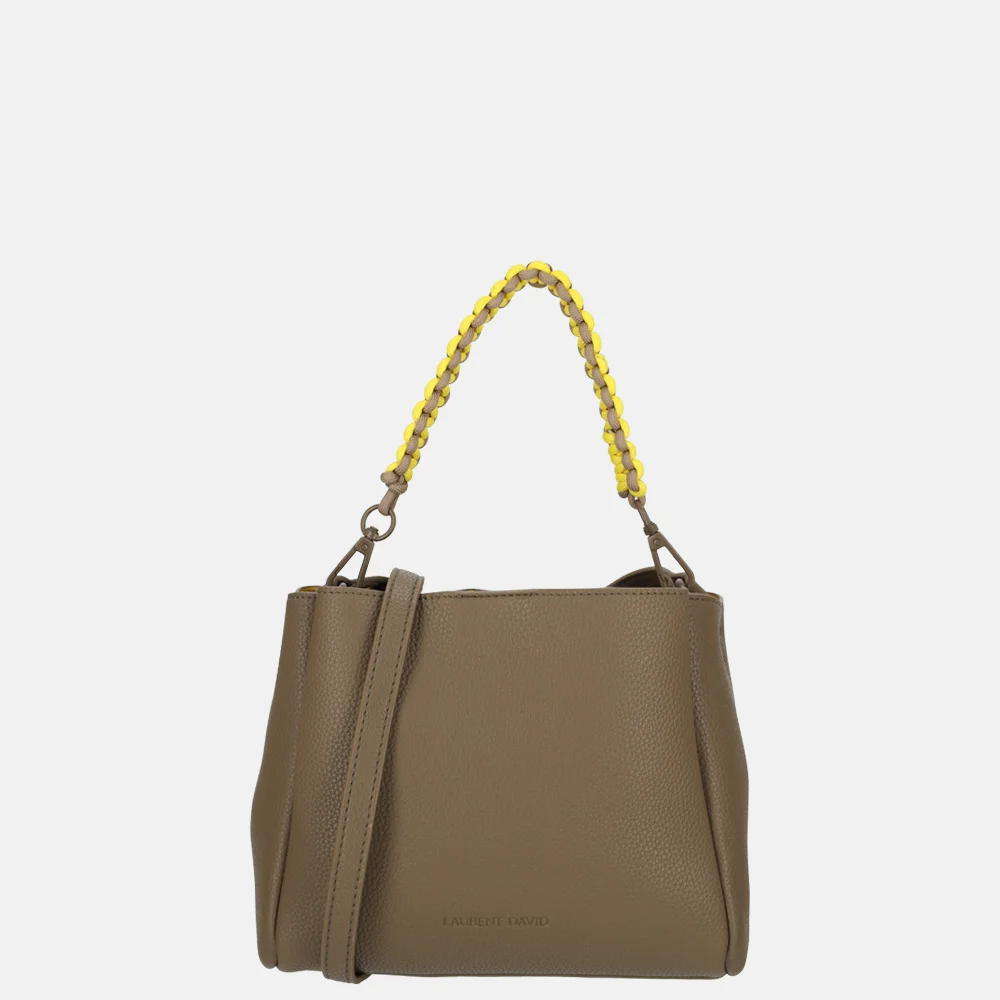 Laurent David Dorine crossbody tas khaki/geel bij Duifhuizen