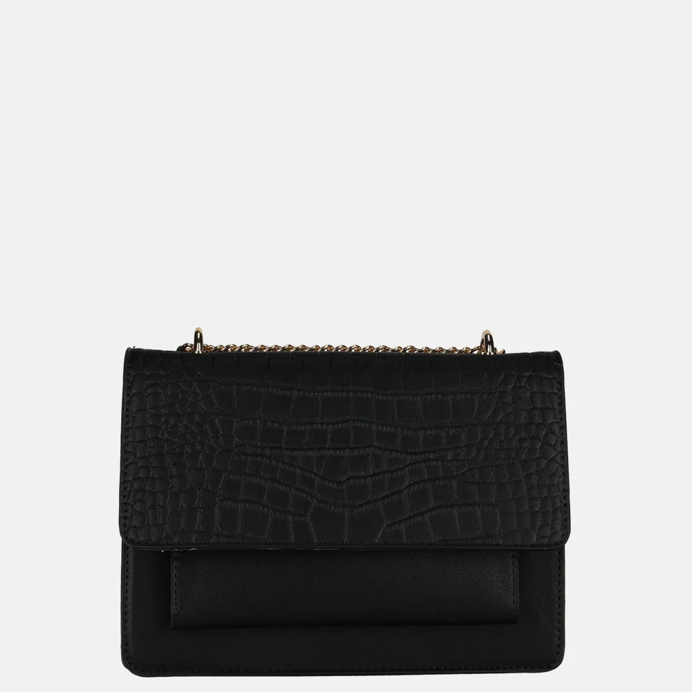 Firenze crossbody tas croco black bij Duifhuizen