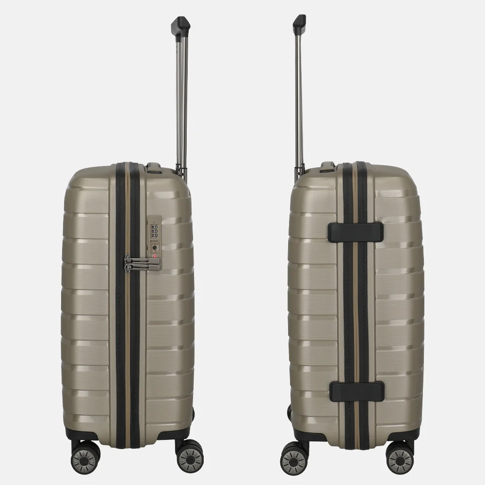 Travelite Air Base handbagage koffer slim 55 cm champagne bij Duifhuizen
