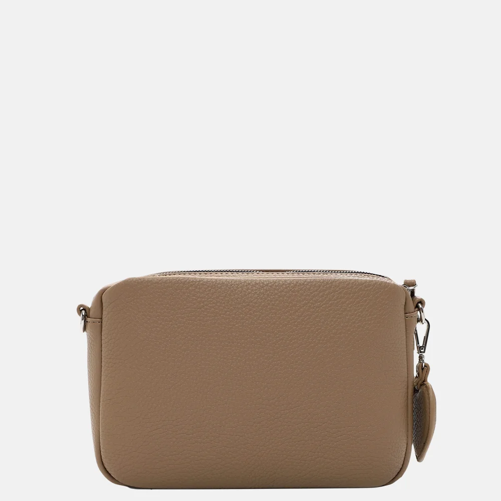 Emily & Noah Enie crossbody tas taupe bij Duifhuizen