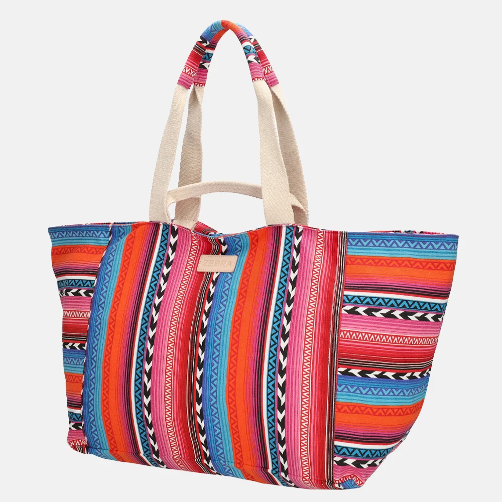 Zebra Trends strandtas multi fuchsia bij Duifhuizen