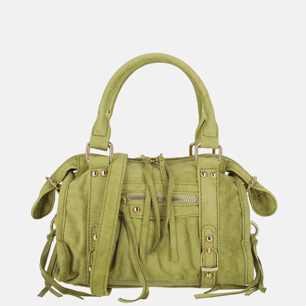 Firenze Suedine handtas franjes S light green