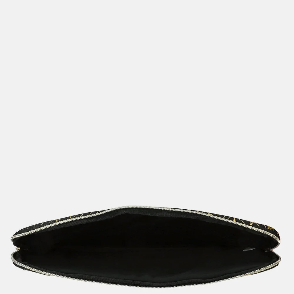 Duifhuizen laptophoes 15 inch zwart goud blad bij Duifhuizen