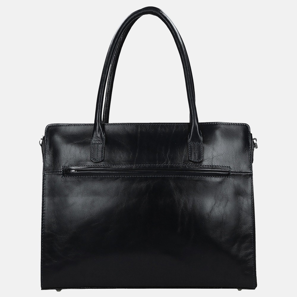 Claudio Ferrici Classico shopper 13.3 inch navy bij Duifhuizen