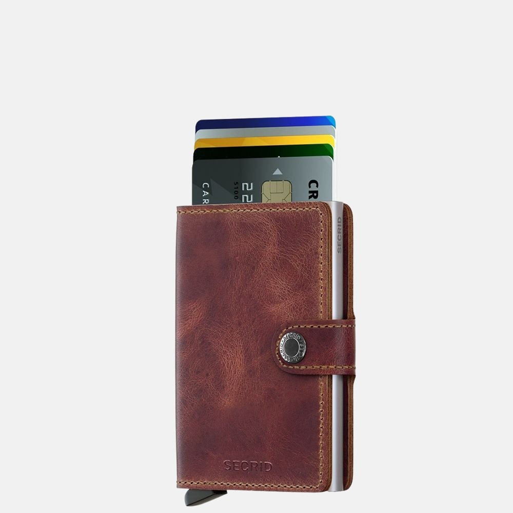 Secrid Miniwallet pasjeshouder brown vintage bij Duifhuizen