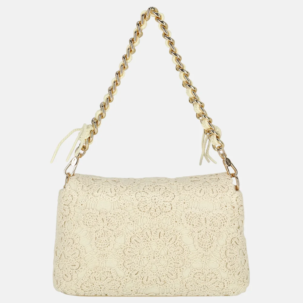 Liu Jo Lapuffy crossbody tas M cream bij Duifhuizen