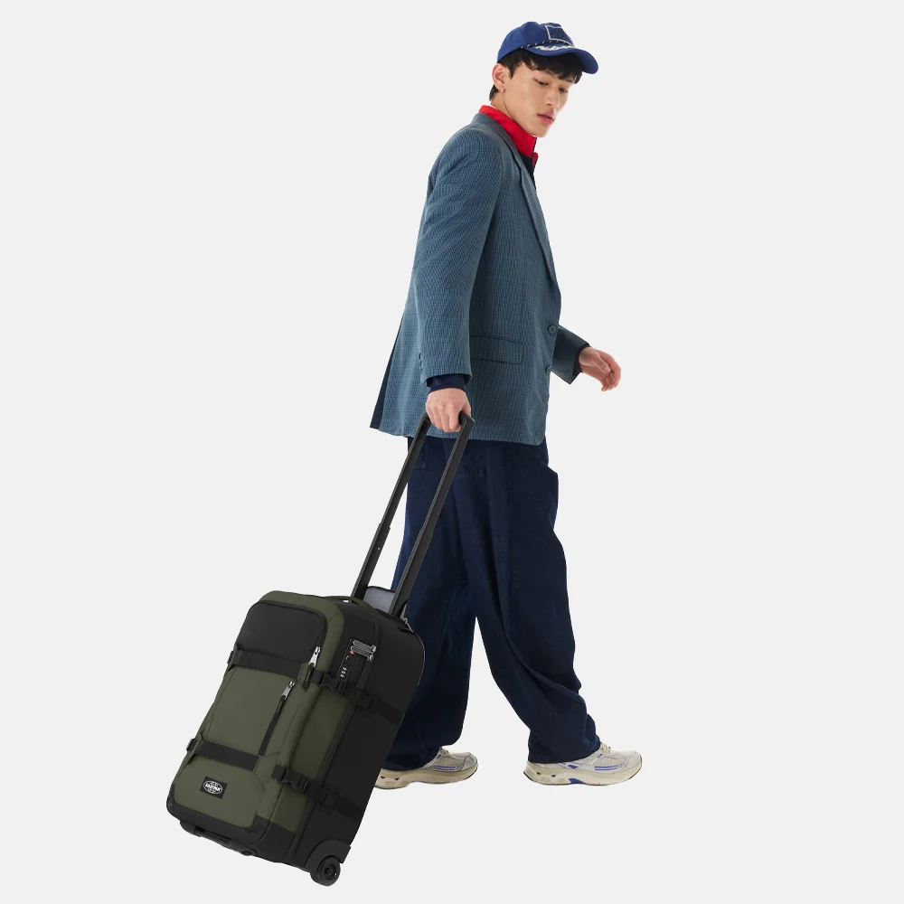Eastpak Transit'r Pro S reistas op wielen 55 cm khaki coated bij Duifhuizen