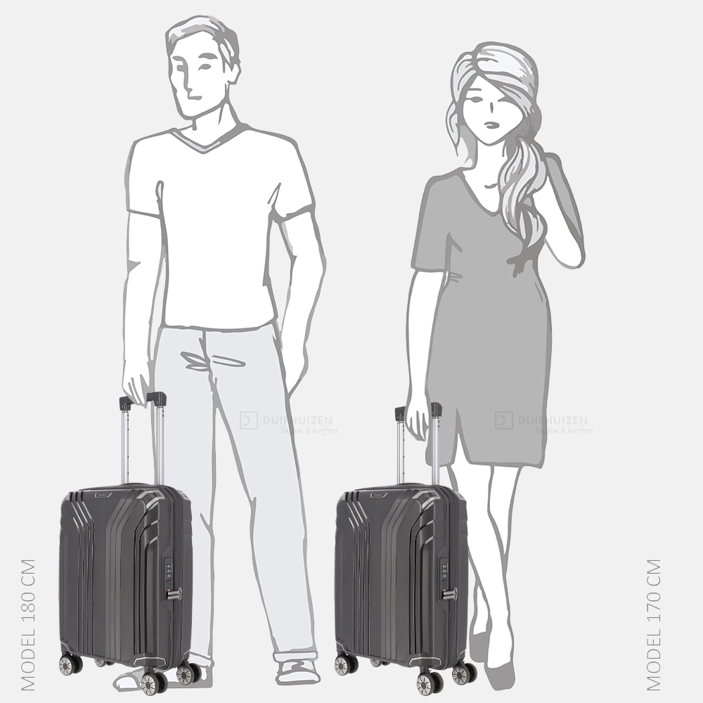 Travelite Spinner Elvaa koffer 55 cm black bij Duifhuizen