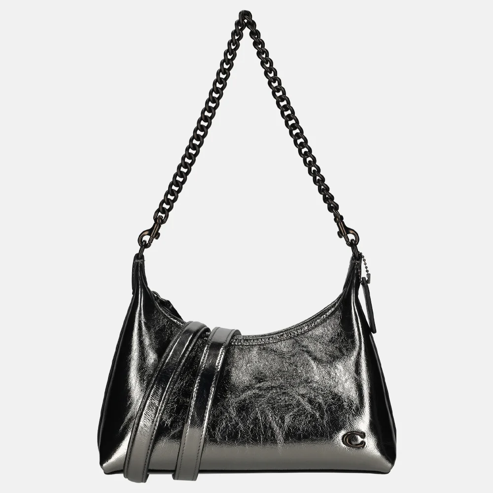 Coach Julliet schoudertas 25' metallic anthracite bij Duifhuizen
