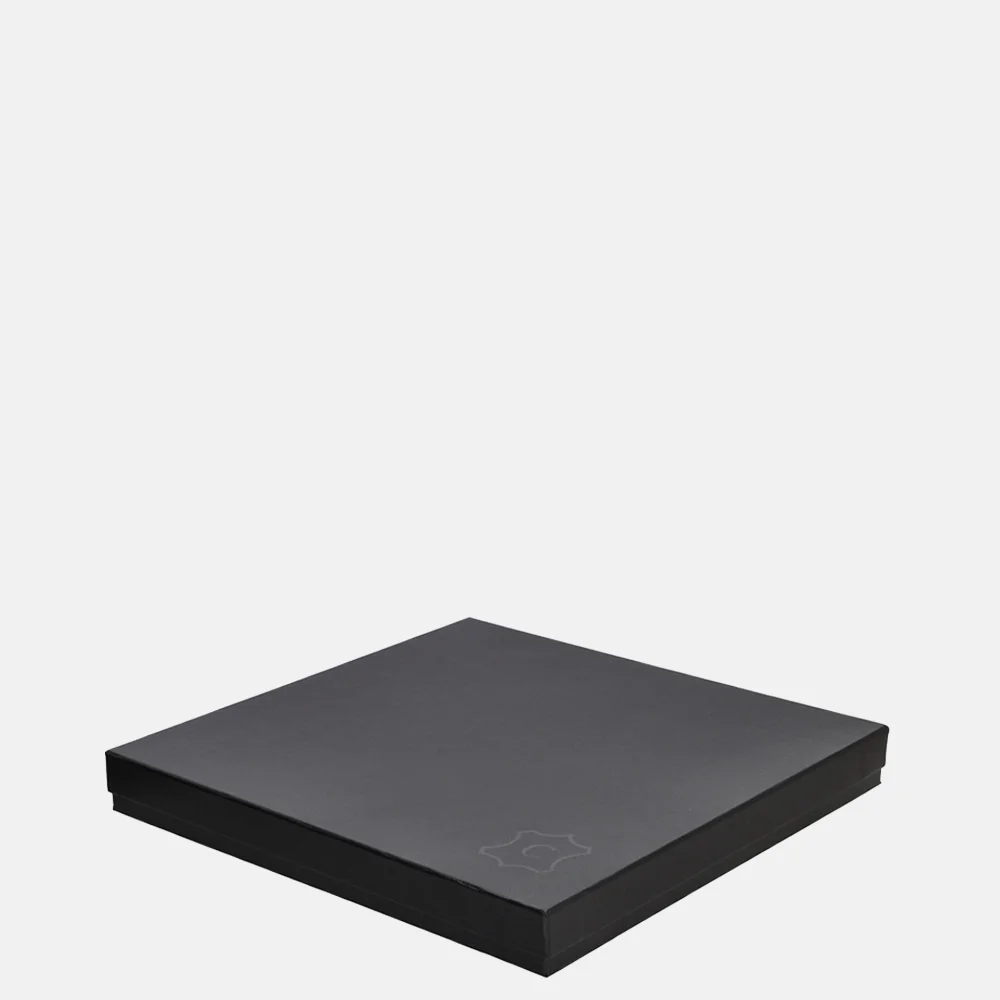 Chamada leren dienblad rond croco M black bij Duifhuizen