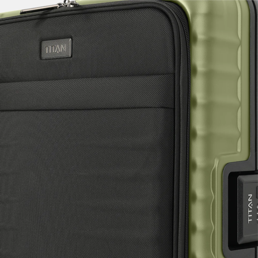Titan Upgrade Overseas handbagage koffer frontpocket 55 cm forest green bij Duifhuizen
