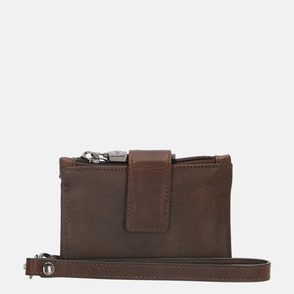 Micmacbags Discover portemonnee S dark brown bij Duifhuizen