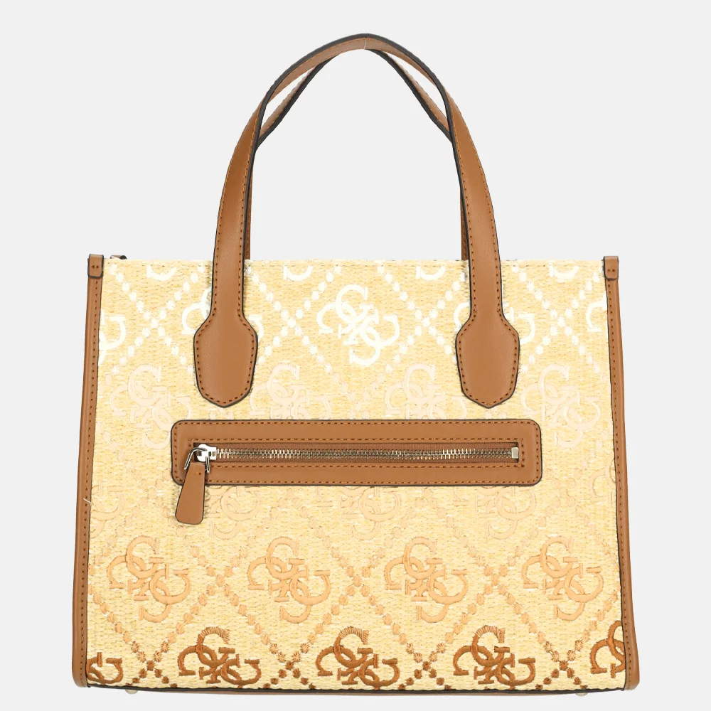 Guess Silvana handtas cognac logo bij Duifhuizen