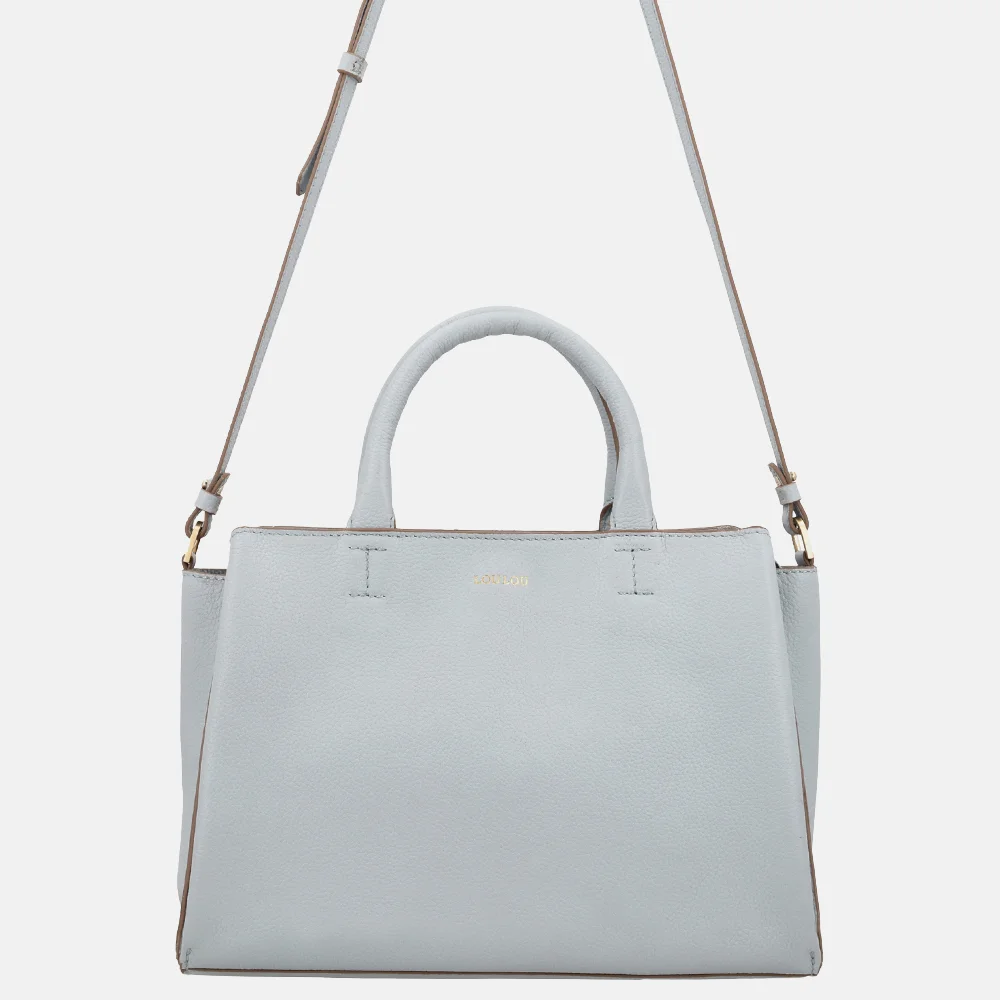 Loulou Essentiels Vera handtas blue aura bij Duifhuizen