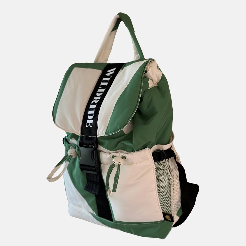 Wildride mom backpack luiertas green graphic bij Duifhuizen