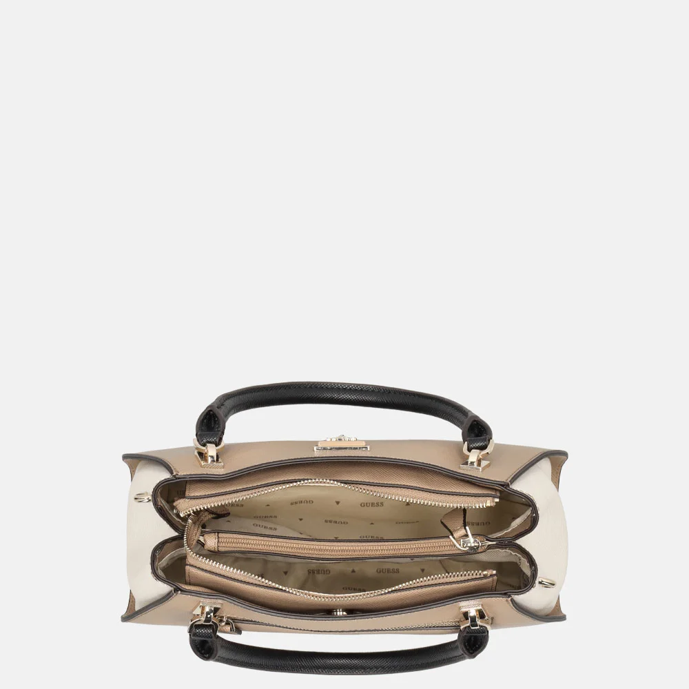 Guess Noelle II luxury handtas tan multi bij Duifhuizen