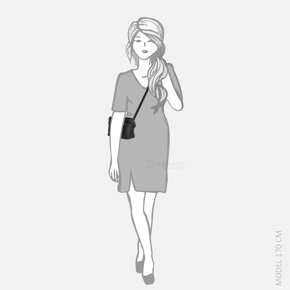 Hide & Stitches Japura crossbody tas zwart bij Duifhuizen