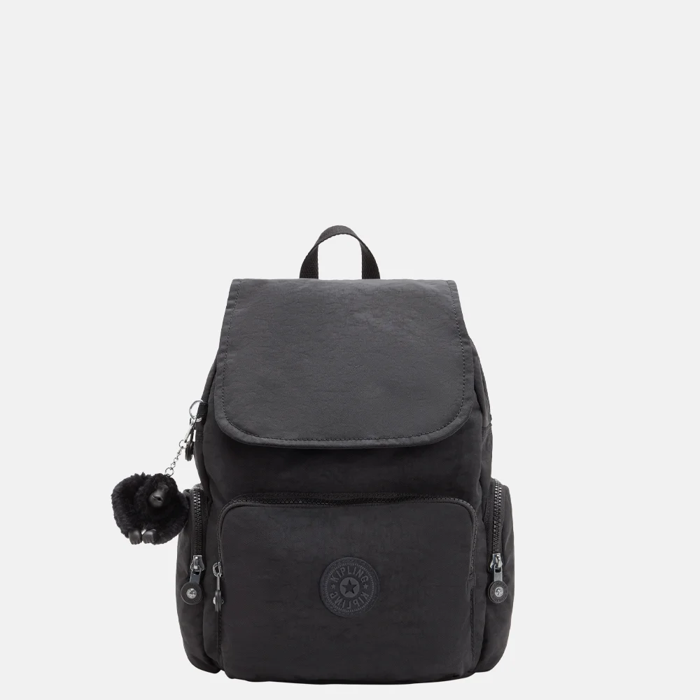 Kipling City Zip rugzak mini black noir bij Duifhuizen