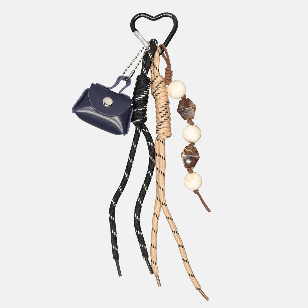 Flora & Co charm/tassenhanger navy bij Duifhuizen
