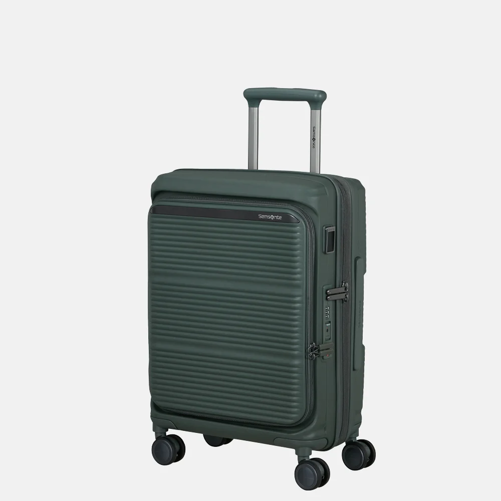 Samsonite Paralux HS Spinner handbagage koffer expendable 55 cm olive bij Duifhuizen