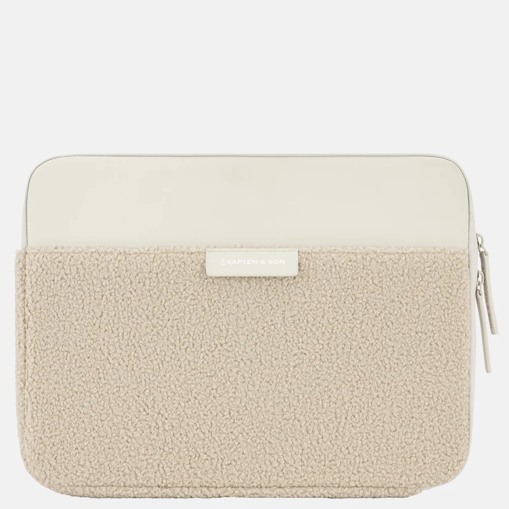 Kapten & Son Vinstra laptophoes 14 inch sandstone fleece