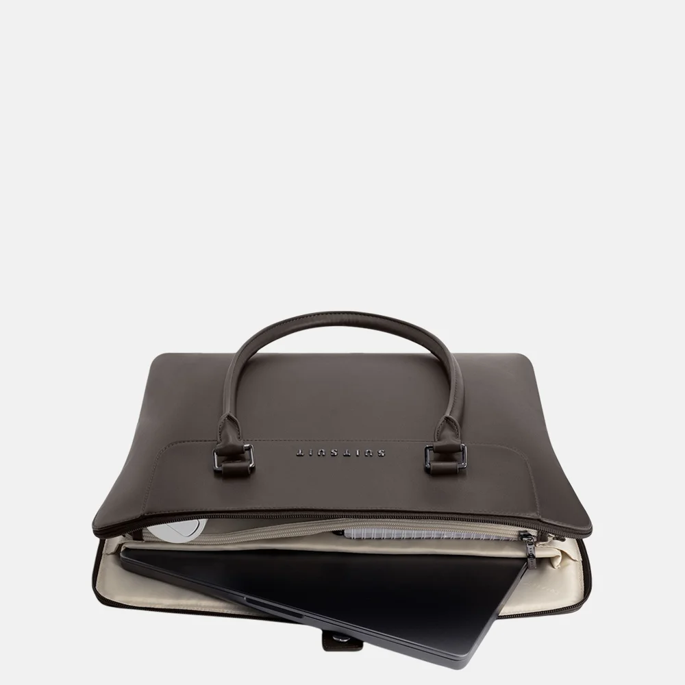 Suitsuit  Mystique laptoptas 16 inch ground coffee bij Duifhuizen